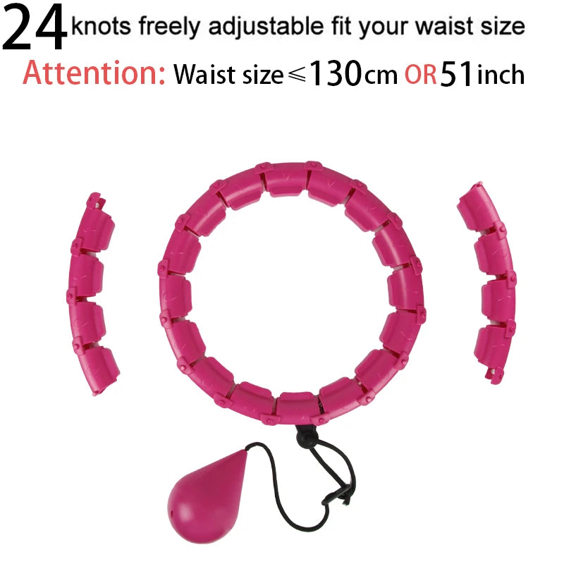 Transform Your Waistline with the 32/20/24/28 Section Adjustable Hoola Massage Fitness Hoop for Effective Weight Loss and Body Shaping
