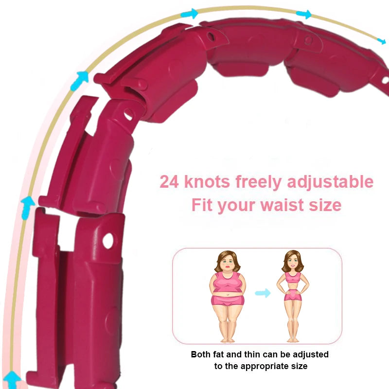 Transform Your Waistline with the 32/20/24/28 Section Adjustable Hoola Massage Fitness Hoop for Effective Weight Loss and Body Shaping
