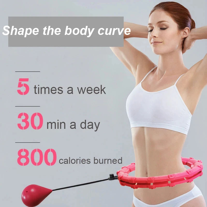 Transform Your Waistline with the 32/20/24/28 Section Adjustable Hoola Massage Fitness Hoop for Effective Weight Loss and Body Shaping