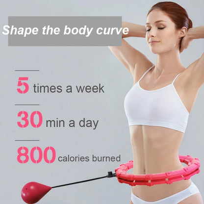 Transform Your Waistline with the 32/20/24/28 Section Adjustable Hoola Massage Fitness Hoop for Effective Weight Loss and Body Shaping