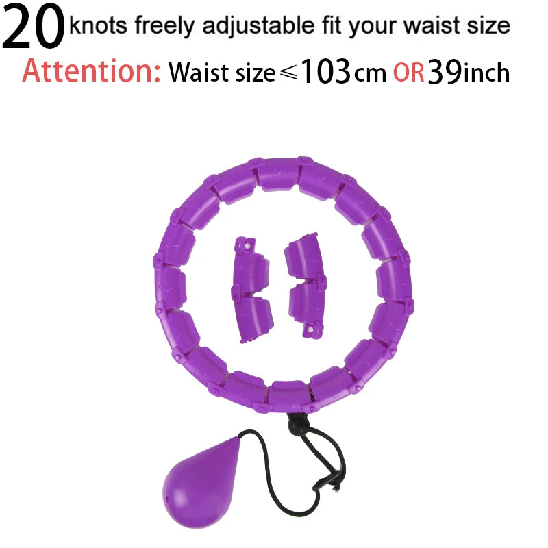 Transform Your Waistline with the 32/20/24/28 Section Adjustable Hoola Massage Fitness Hoop for Effective Weight Loss and Body Shaping