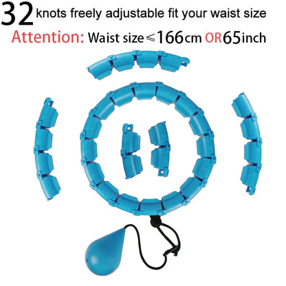 Transform Your Waistline with the 32/20/24/28 Section Adjustable Hoola Massage Fitness Hoop for Effective Weight Loss and Body Shaping