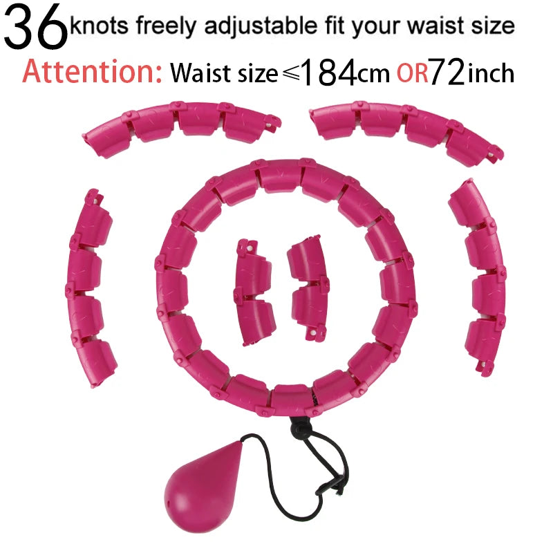 Transform Your Waistline with the 32/20/24/28 Section Adjustable Hoola Massage Fitness Hoop for Effective Weight Loss and Body Shaping
