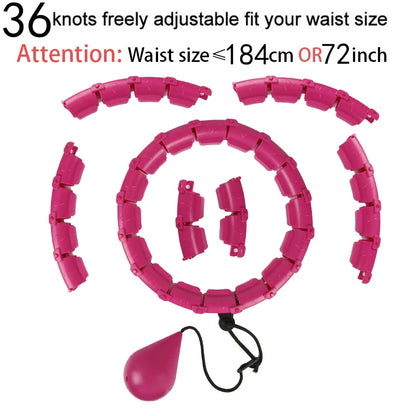 Transform Your Waistline with the 32/20/24/28 Section Adjustable Hoola Massage Fitness Hoop for Effective Weight Loss and Body Shaping