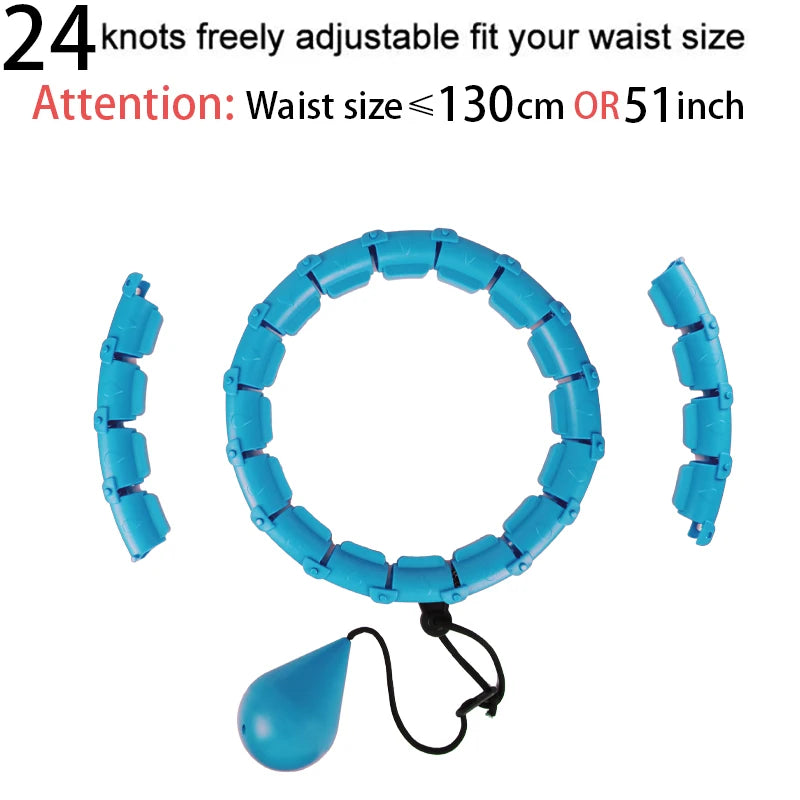 Transform Your Waistline with the 32/20/24/28 Section Adjustable Hoola Massage Fitness Hoop for Effective Weight Loss and Body Shaping