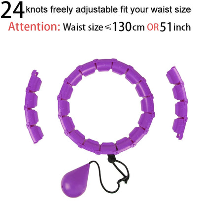 Transform Your Waistline with the 32/20/24/28 Section Adjustable Hoola Massage Fitness Hoop for Effective Weight Loss and Body Shaping
