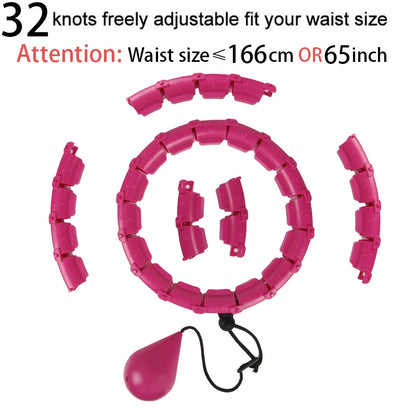 Transform Your Waistline with the 32/20/24/28 Section Adjustable Hoola Massage Fitness Hoop for Effective Weight Loss and Body Shaping
