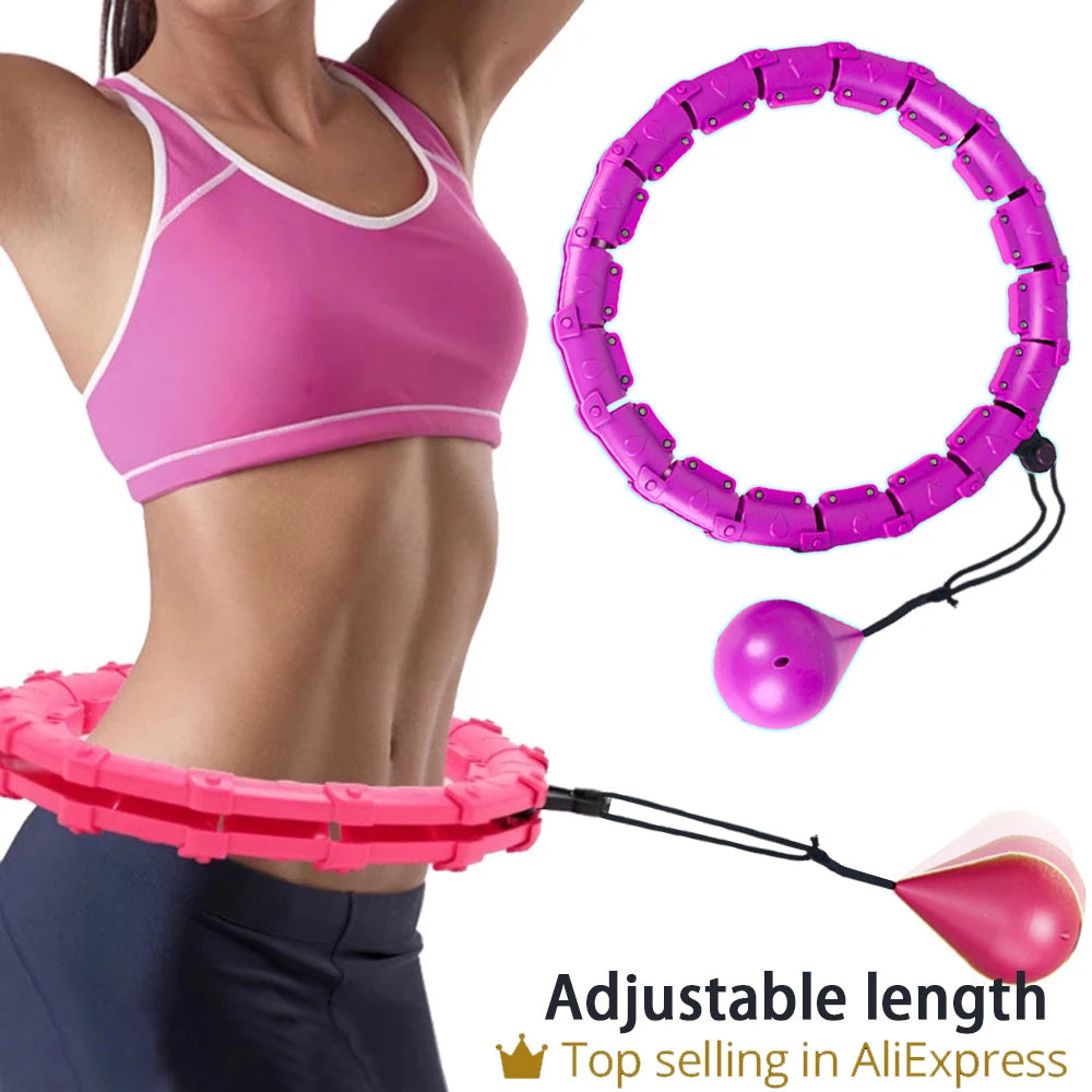 Transform Your Waistline with the 32/20/24/28 Section Adjustable Hoola Massage Fitness Hoop for Effective Weight Loss and Body Shaping
