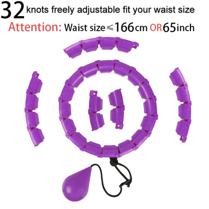 Transform Your Waistline with the 32/20/24/28 Section Adjustable Hoola Massage Fitness Hoop for Effective Weight Loss and Body Shaping