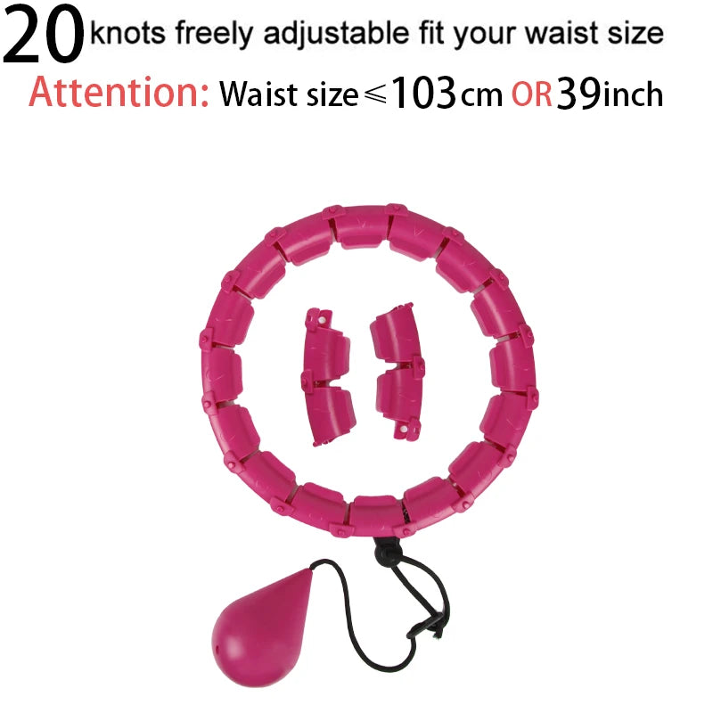 Transform Your Waistline with the 32/20/24/28 Section Adjustable Hoola Massage Fitness Hoop for Effective Weight Loss and Body Shaping