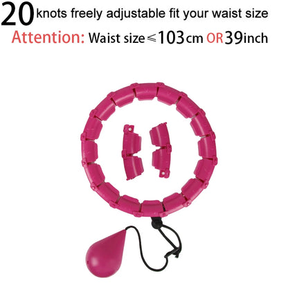 Transform Your Waistline with the 32/20/24/28 Section Adjustable Hoola Massage Fitness Hoop for Effective Weight Loss and Body Shaping
