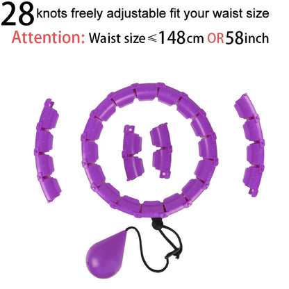 Transform Your Waistline with the 32/20/24/28 Section Adjustable Hoola Massage Fitness Hoop for Effective Weight Loss and Body Shaping