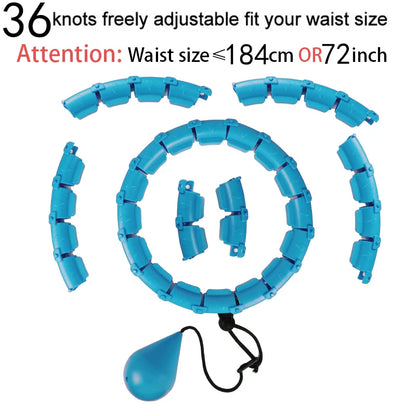 Transform Your Waistline with the 32/20/24/28 Section Adjustable Hoola Massage Fitness Hoop for Effective Weight Loss and Body Shaping