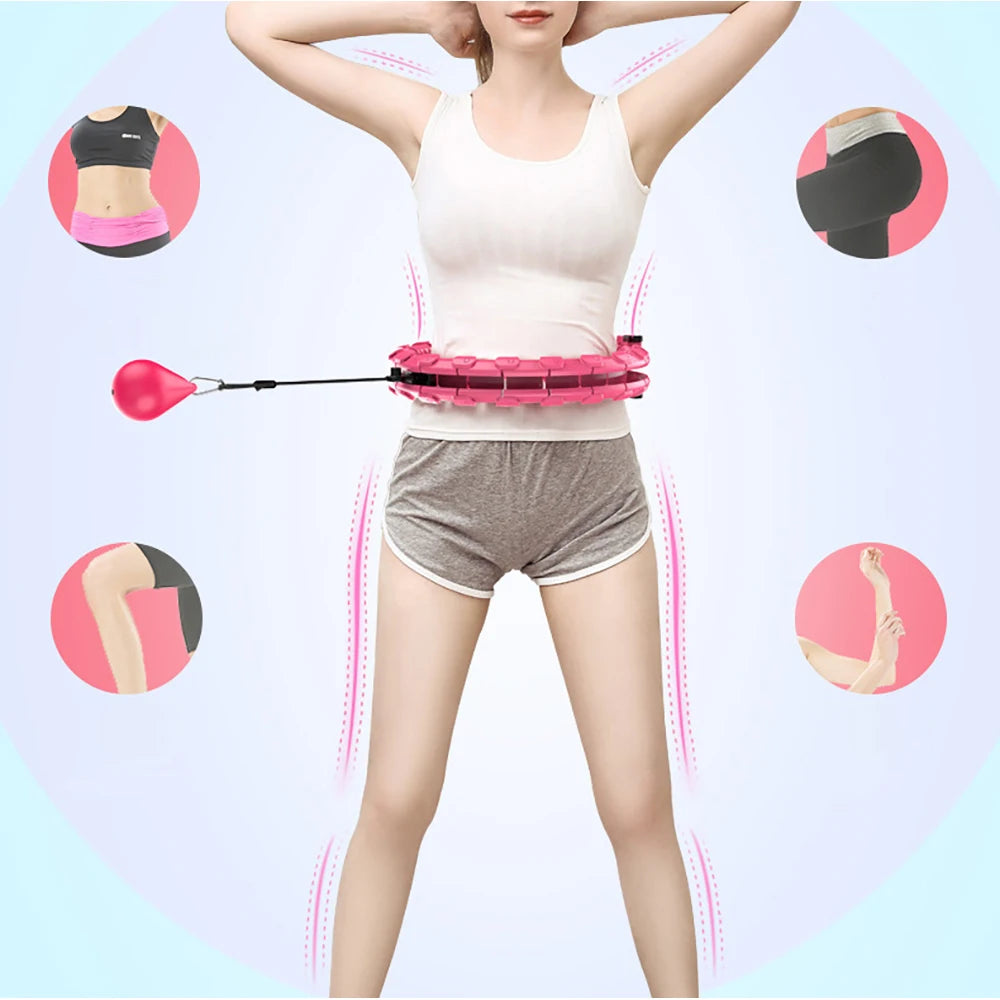 Transform Your Waistline with the 32/20/24/28 Section Adjustable Hoola Massage Fitness Hoop for Effective Weight Loss and Body Shaping