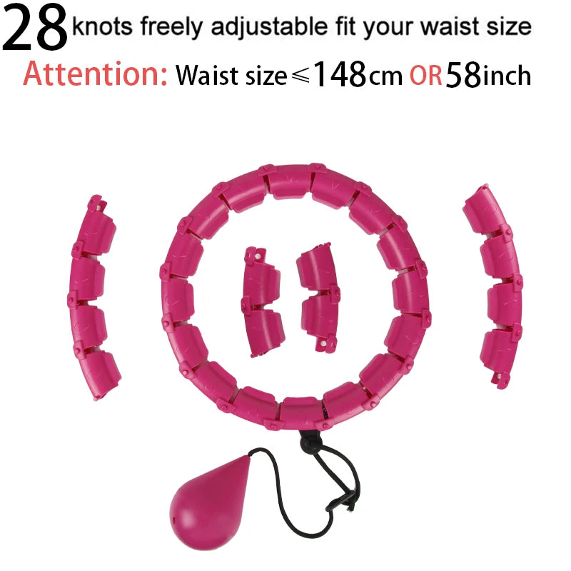 Transform Your Waistline with the 32/20/24/28 Section Adjustable Hoola Massage Fitness Hoop for Effective Weight Loss and Body Shaping